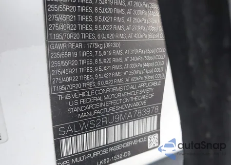 2021 Land Rover Range Rover Sport Hst Mhev from USA, damaged, VIN SALWS2RU9MA783978